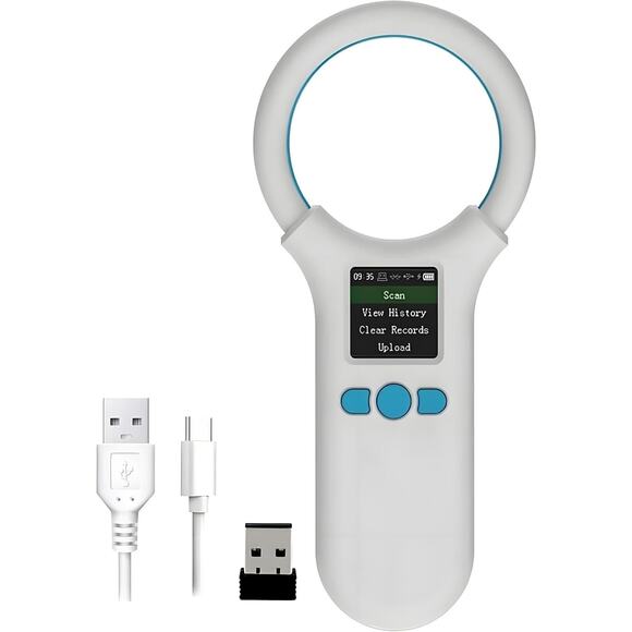 Rabitpos Other - Pet Microchip Scanner, Bluetooth Animal Tags Reader with 1.44'' TFT Display S...